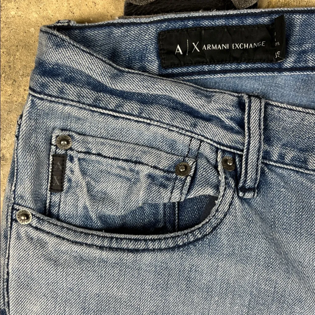 Armani Exchange Denim Skinny Jeans
Size: 33 Blue - Image 2
