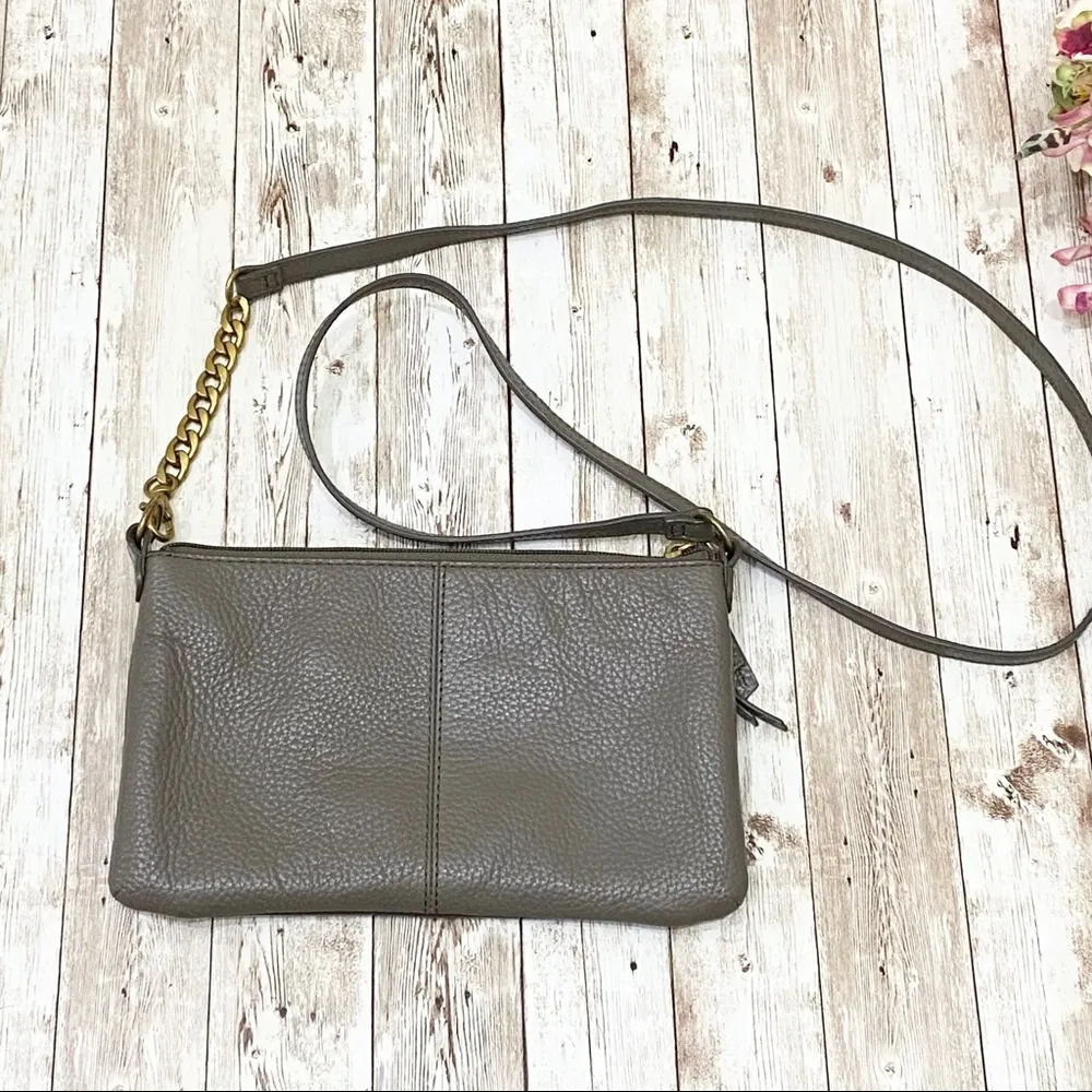 Fossil Cowhide Leather Double Zip Crossbody Bag - Image 3