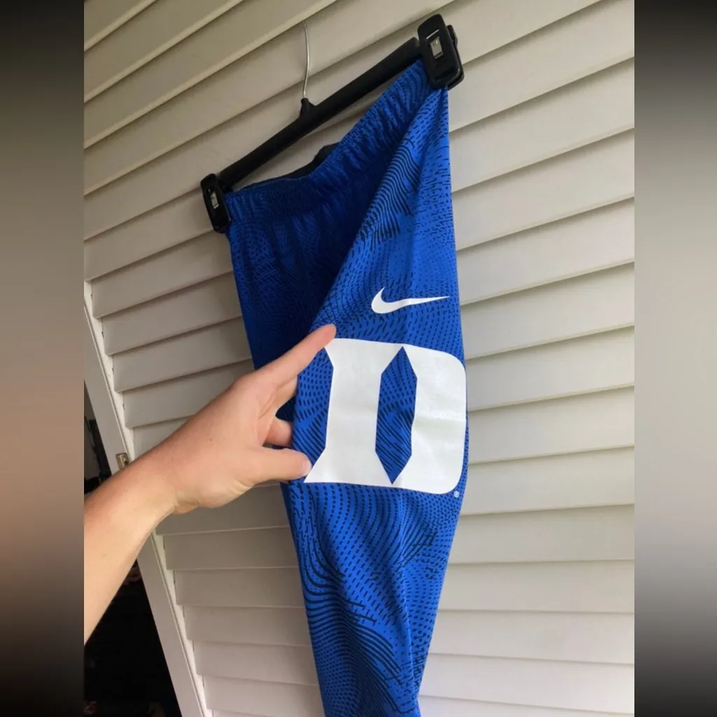 Nike Blue and White Leggings - Image 2