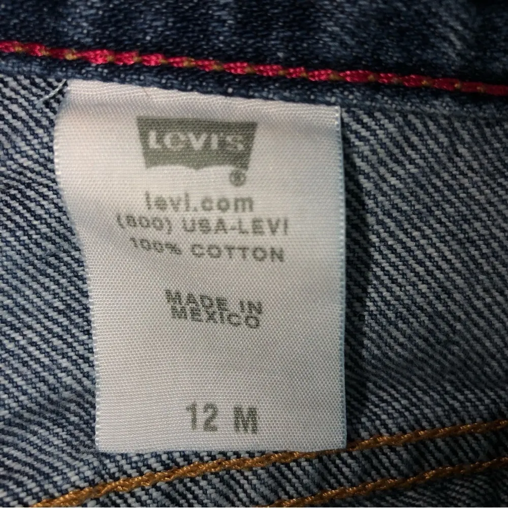 Levis Womens Size 12 Jeans Relaxed Taper 550 Raw Hem High Rise Vintage 90s Blue - Image 4