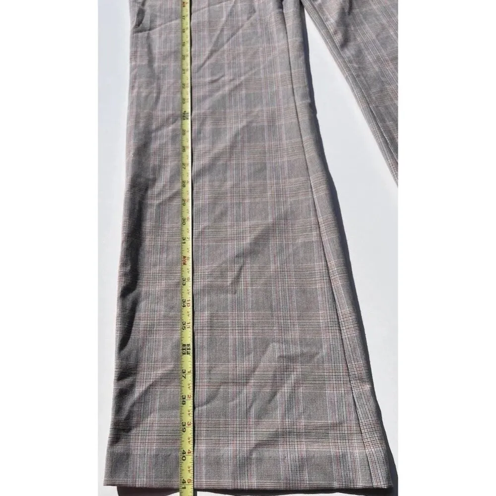 BEBE Women’s Pants  Sz 6 Classic Lined Straight Zip Brown Metallic Cream USA NWT - Image 3