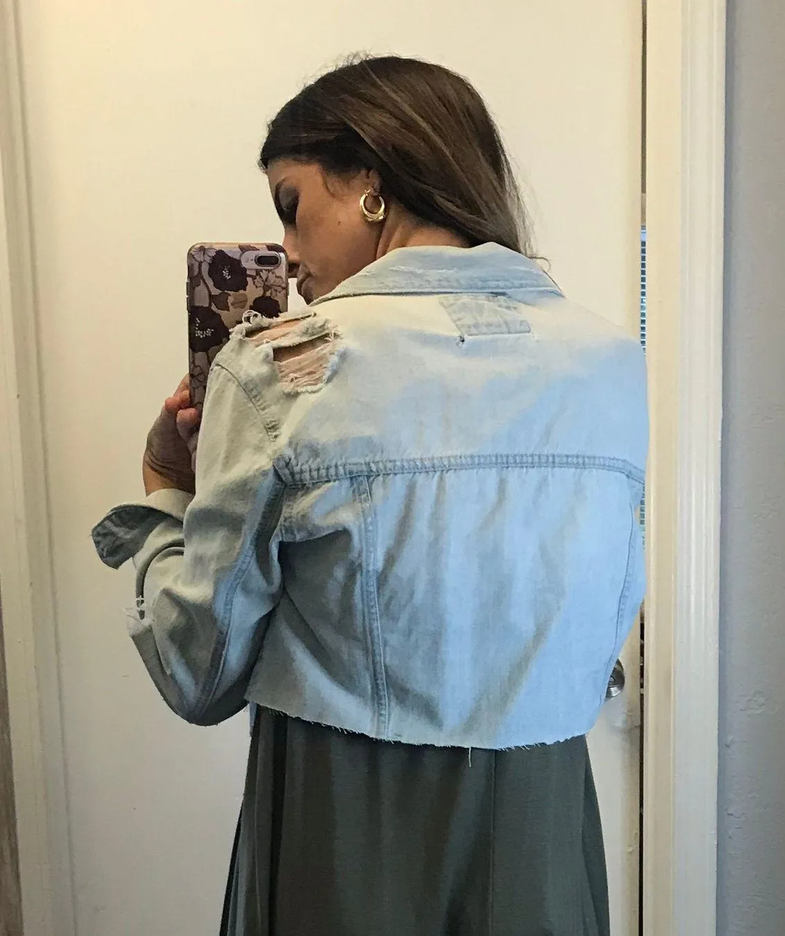 Crop Denim Jacket - Image 2