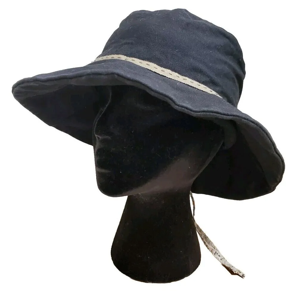 Wallaroo Sun Hat Women Small Sonoma Cotton Bucket Black Lined Travel Beach Pool - Image 4