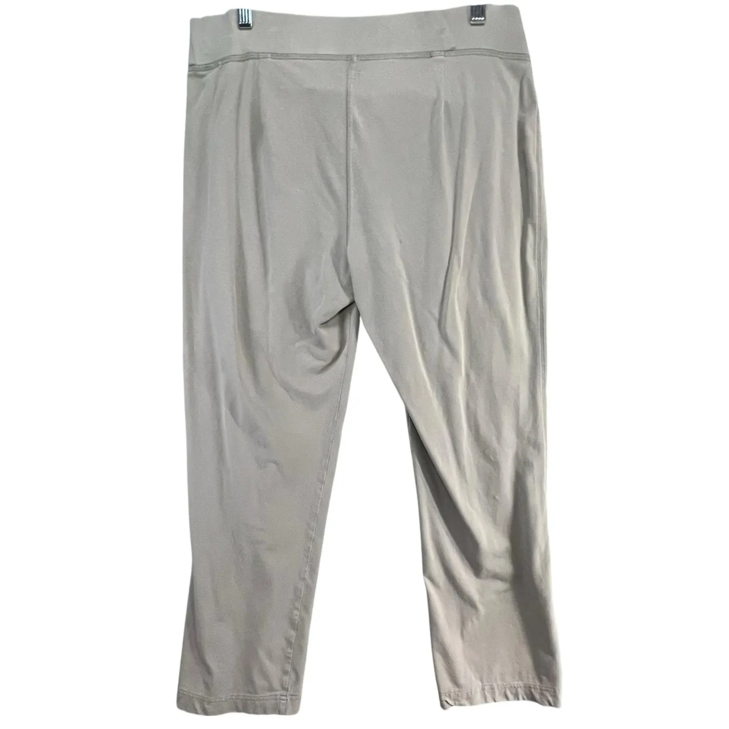 Eileen Fisher Pants Women M Taupe Organic Cotton Pull On Straight Stretch Casual - Image 2