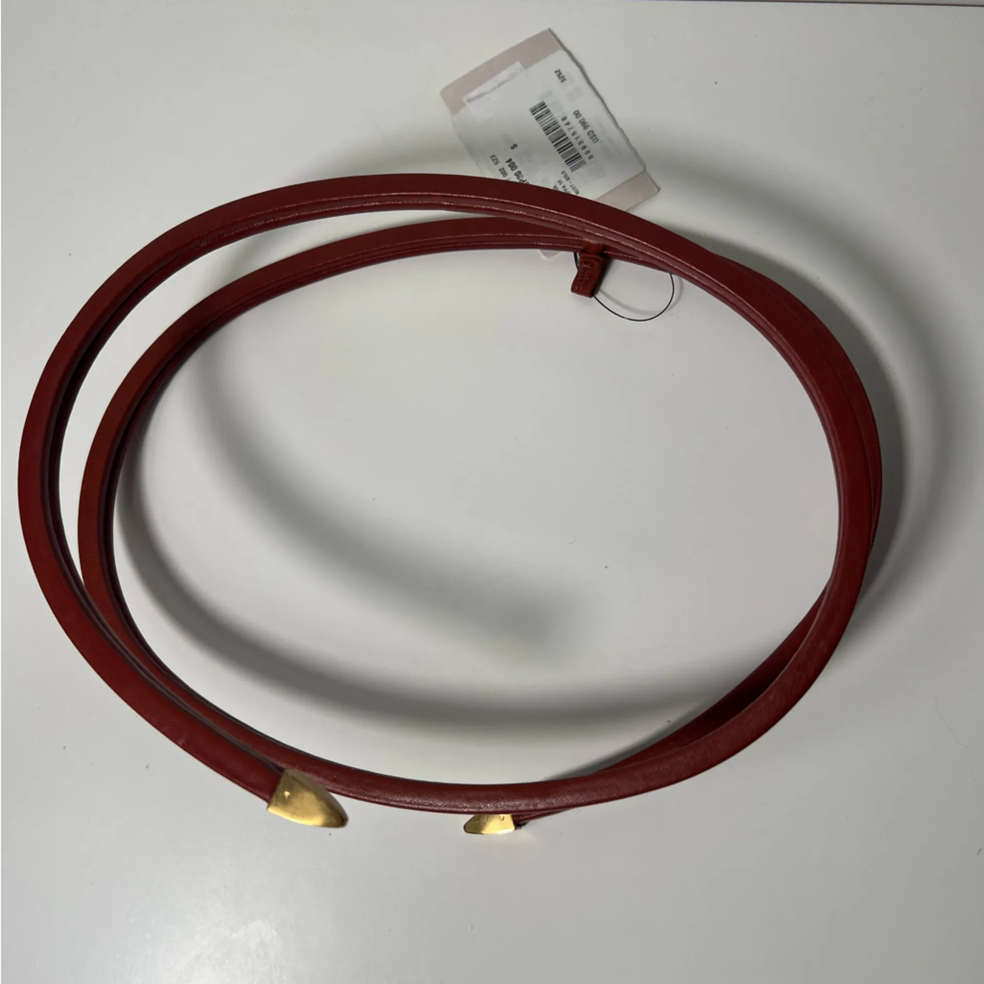 Bottega Veneta Snake Wrap Around Rust Leather Belt - Image 10