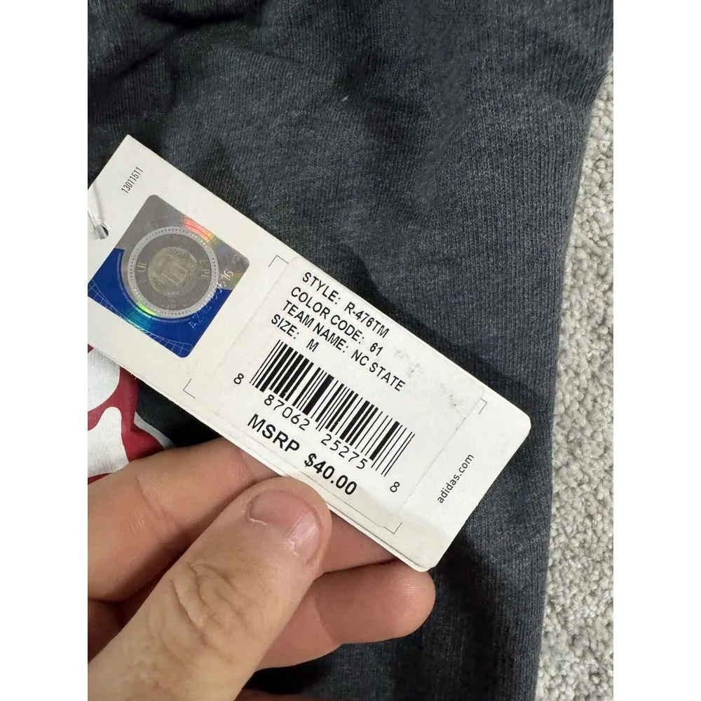 ADIDAS M Women Elastic Waist Drawstring Knit Jogger Cropped Track‎ NC State - Image 3