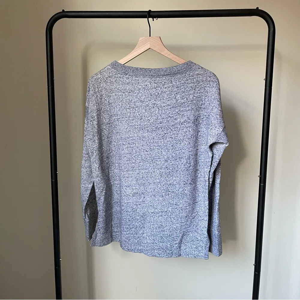 Madewell  Surfbreeze Slouchy Terry Sweatshirt Pullover in Marled Gray - Image 2