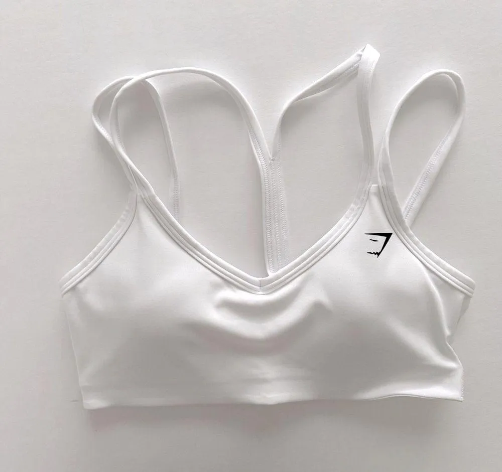 Gymshark S/M Pocket Shorts &  Strap Feature Sports Bra Set - Image 3