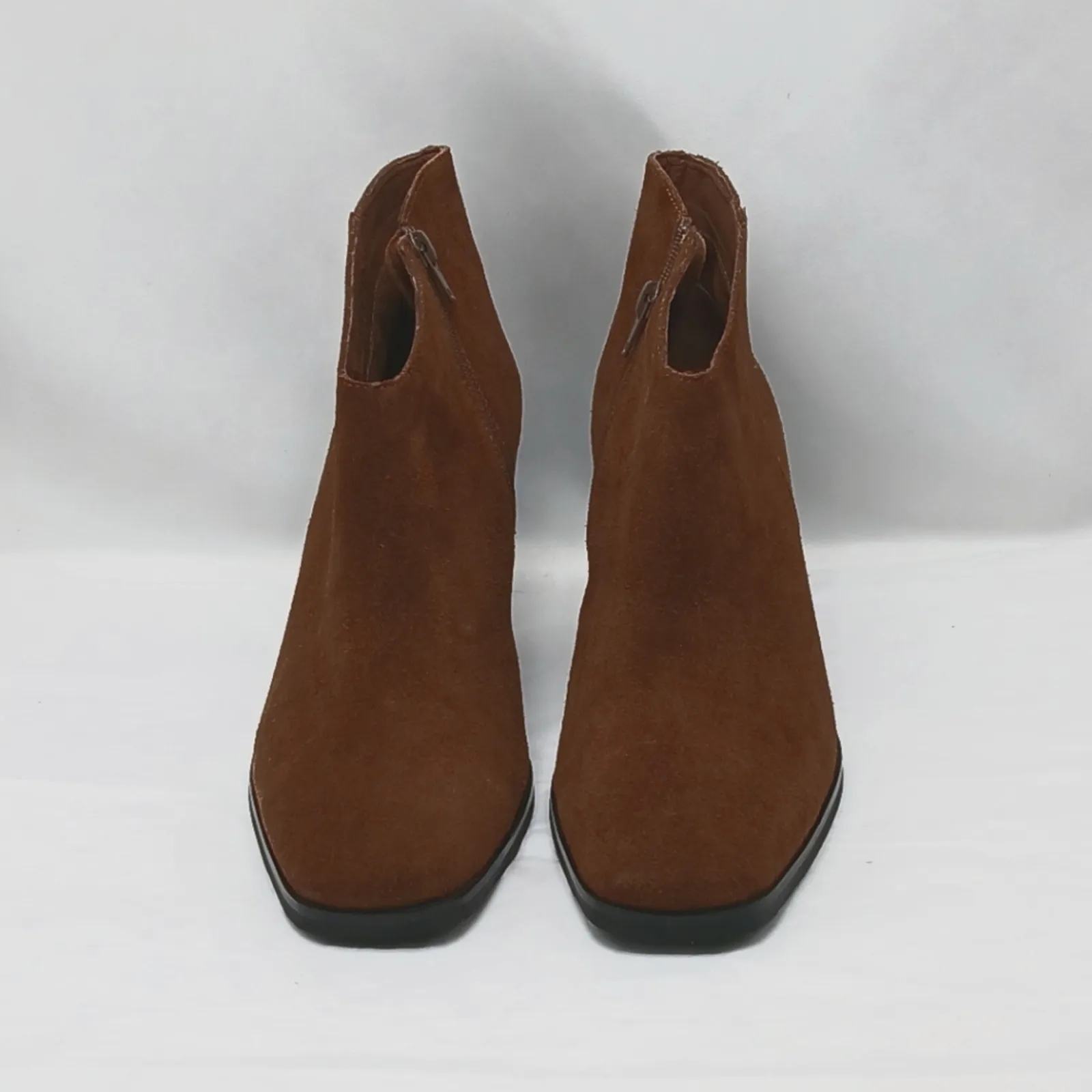 Jeffrey Campbell Kamet 2 Women's Suede Boots Size 11 Brown Square Toe Western - Image 2