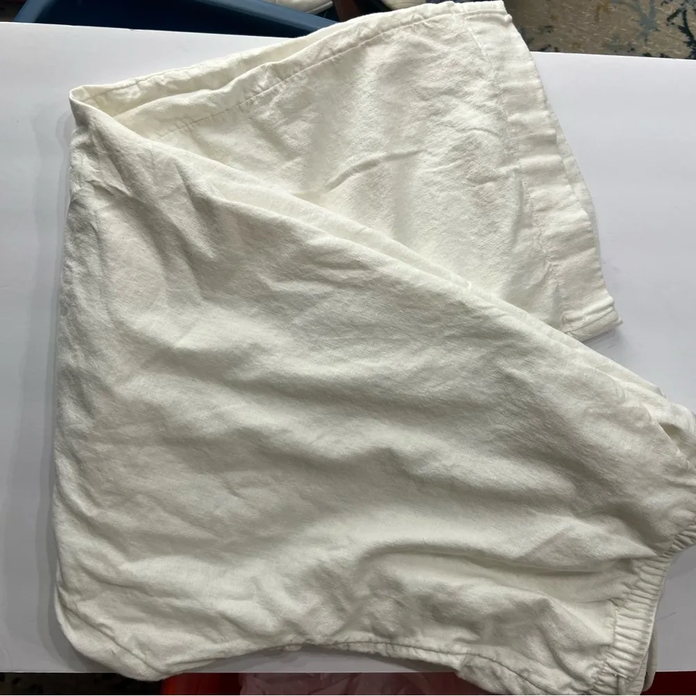 Abercrombie Fitch Cream Wide-Leg Pants XL - Image 5