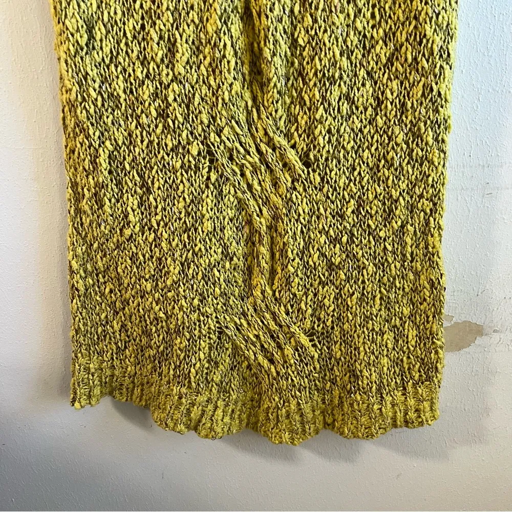 Anthropologie Tunic Moth Julliet Knit Sweater Yellow Short Sleeve Sz M GUC - Image 6