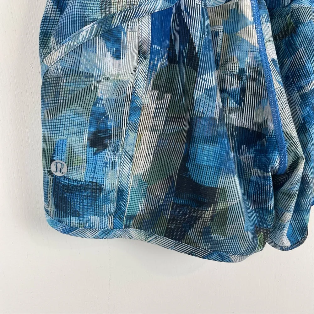 Lululemon Tracker Short Sz 4 Blue Sun Dazed Print Athletic 4” Inseam - Image 10