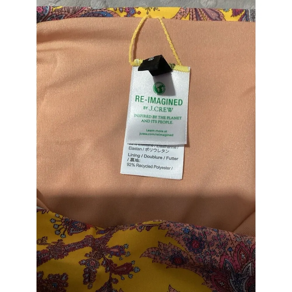 J. Crew High Rise Bikini Bottom Ratti  Golden Paisley XS - Image 5