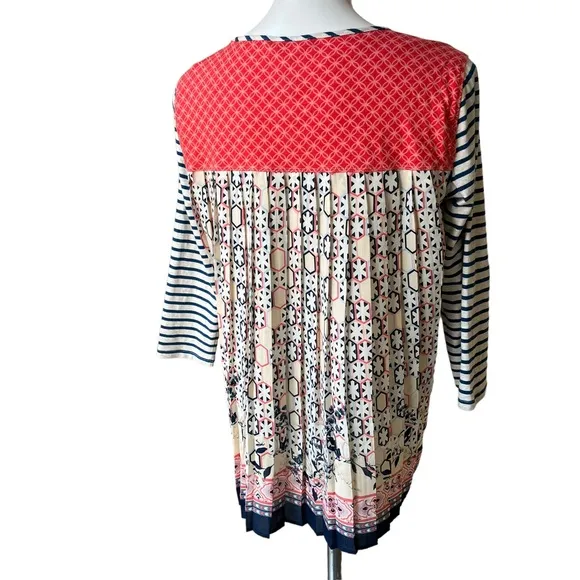 Multiples  Mixed Print Mixed Media Top, Sz M - Image 2