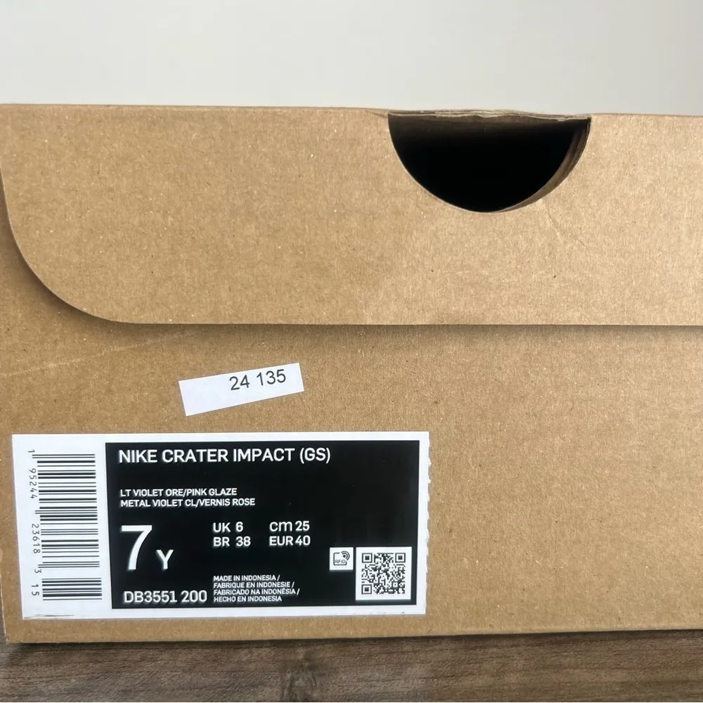 NEW NIKE Crater Impact Light Violet Pink Glaze Shoe Size 8.5 / 7Y #B1250 - Image 2