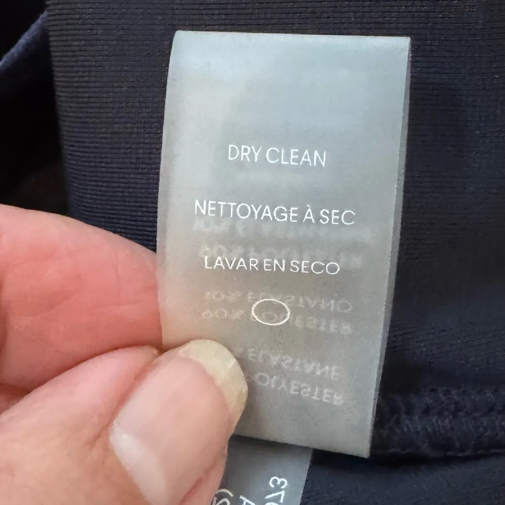 Tommy Hilfiger Navy Velvet Ruffle Mock Neck Long Sleeve Dress Office 12 Winter - Image 12