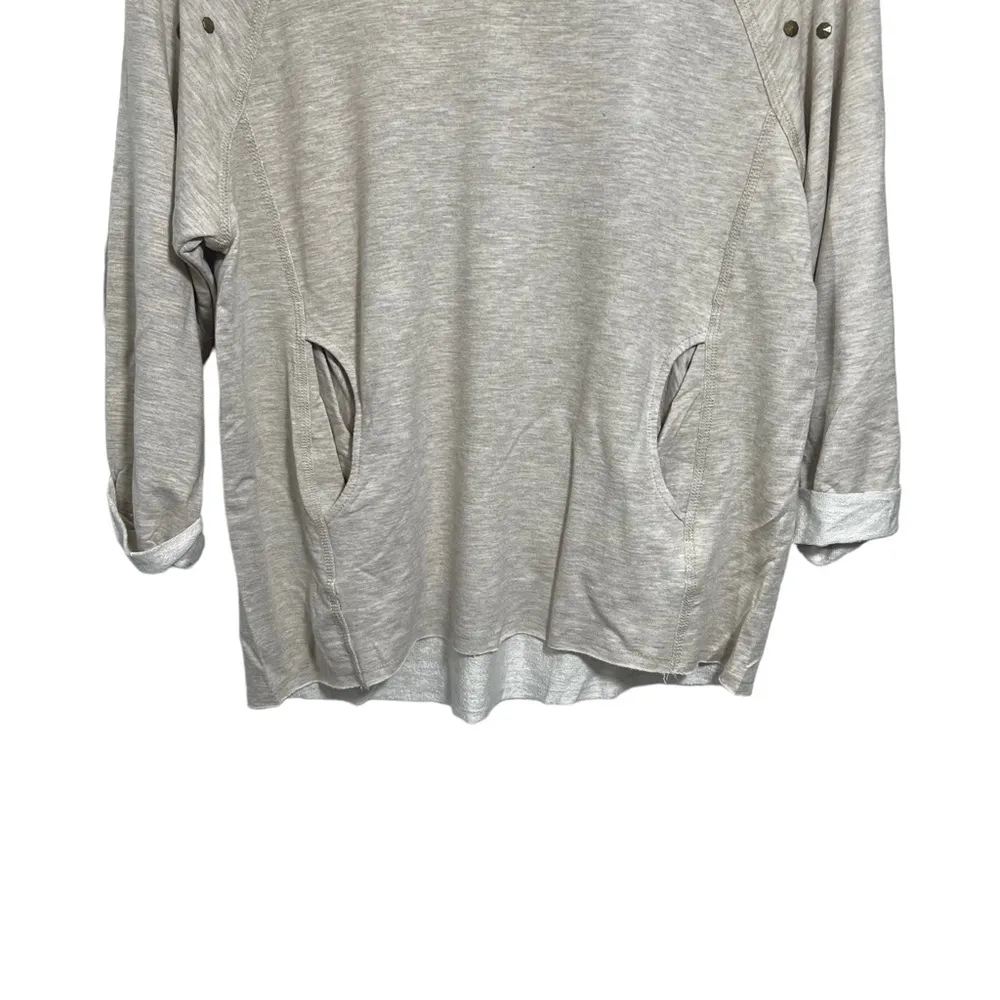 Democracy Women Size S Brown Stud Embellished 3/4 Sleeves Sweater Pullover NWT - Image 3