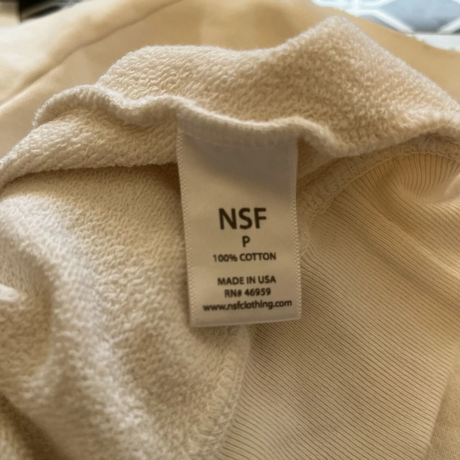 NSF Ivory Graphic Print Rose "With Our Complements" Cotton Jersey Sweatshirt XS - Image 5