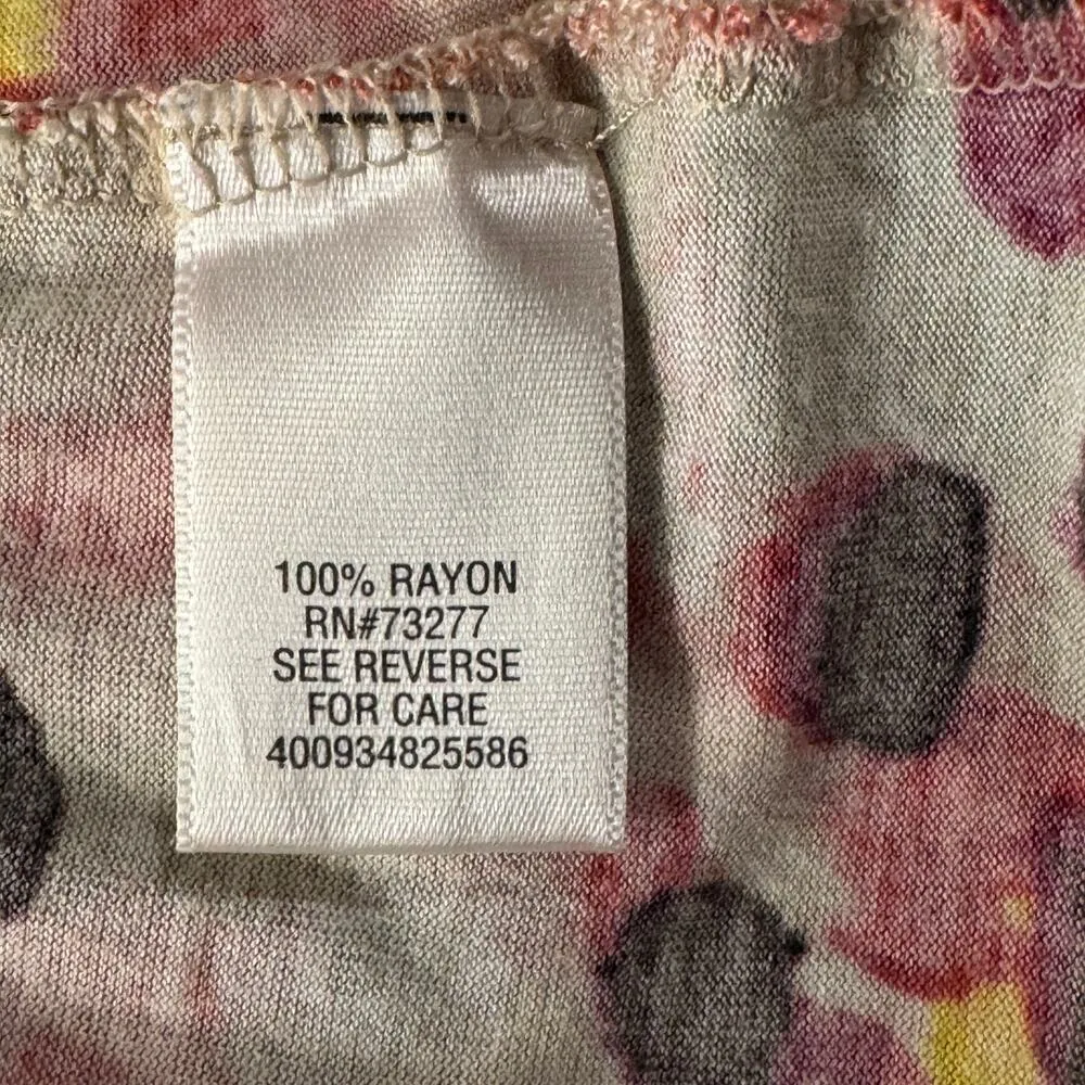 Simply Vera Vera Wang Large Top Abstract V-Neck Long Sleeve Stretch Lightweight - Image 7