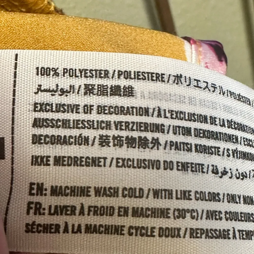 yellow & purple floral vneck lavender trim cami tank - Image 4