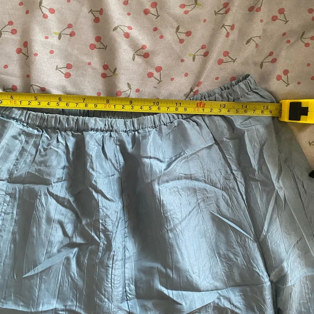 100% Silk Blue Ombré Maxi Skirt | Girly Trendy Preppy Size Medium - Image 7