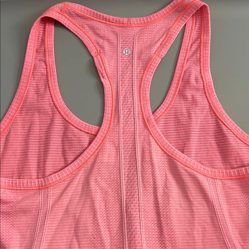 Lululemon Swiftly Tech Tank Top Neon Orange/Pink Size 10 - Image 5