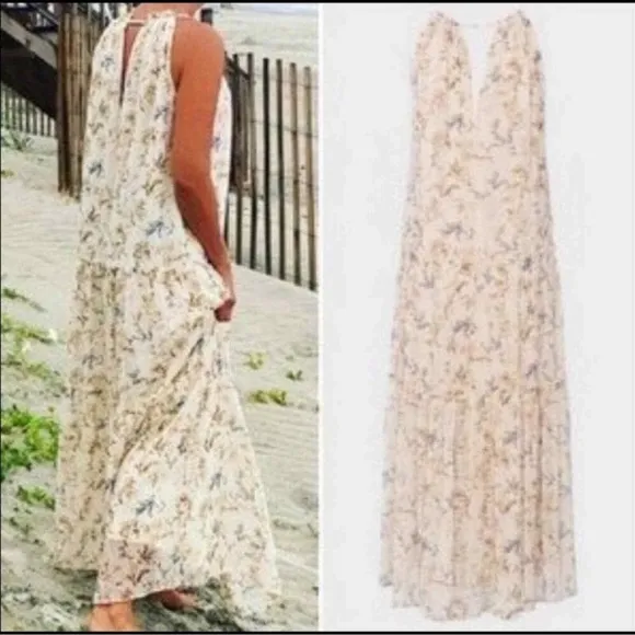 DREW Anthropologie Naomi Vintage Floral Cream Maxi Dress XS - Image 2