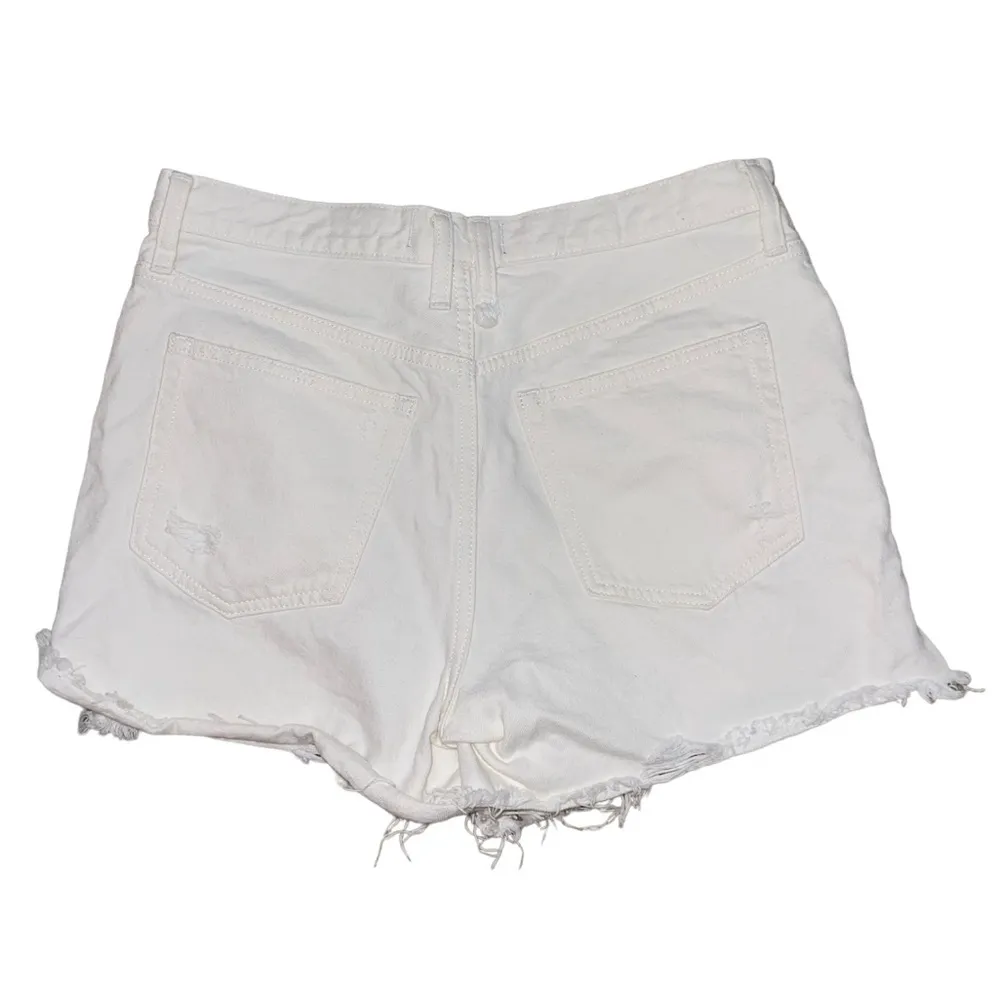 We the Free Free People cream distressed jean shorts women’s size 30 - Image 2