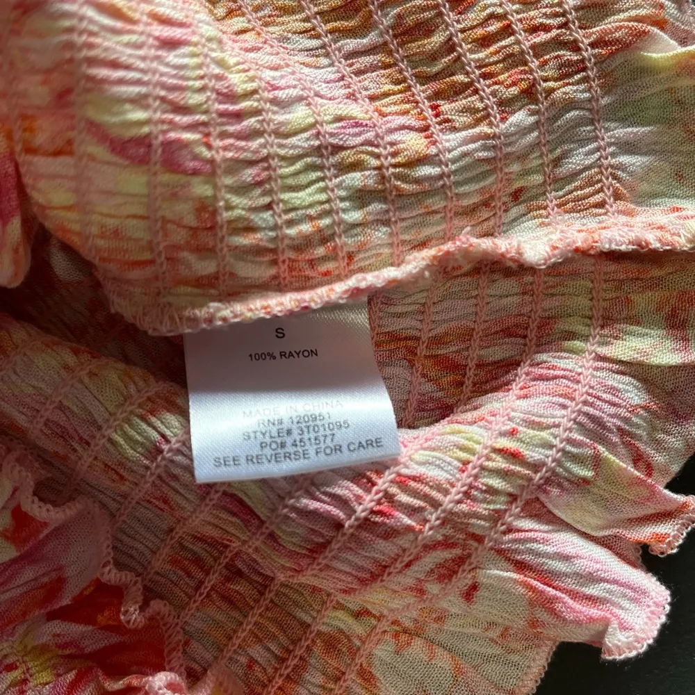 HIPPIE ROSE Tuti Fruiti Ruched Floral Tank Top Women’s Sz Small NWT - Image 6