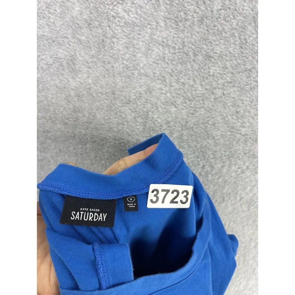 Kate Spade Saturday Women's Fit & Flare Dress Blue Sleeveless Pleated Small - Image 3