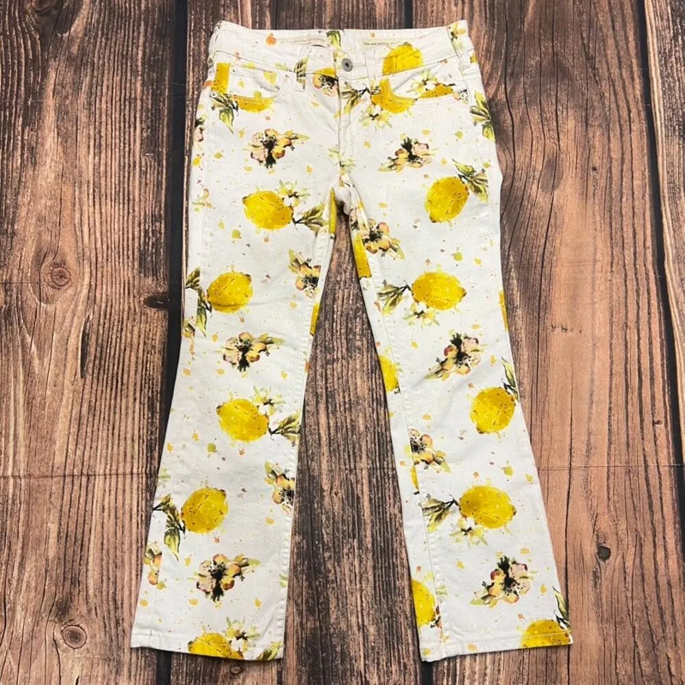 Anthropologie Pilcro Women's Floral High Rise Bootcut Jeans Size 24 Petites - Image 3