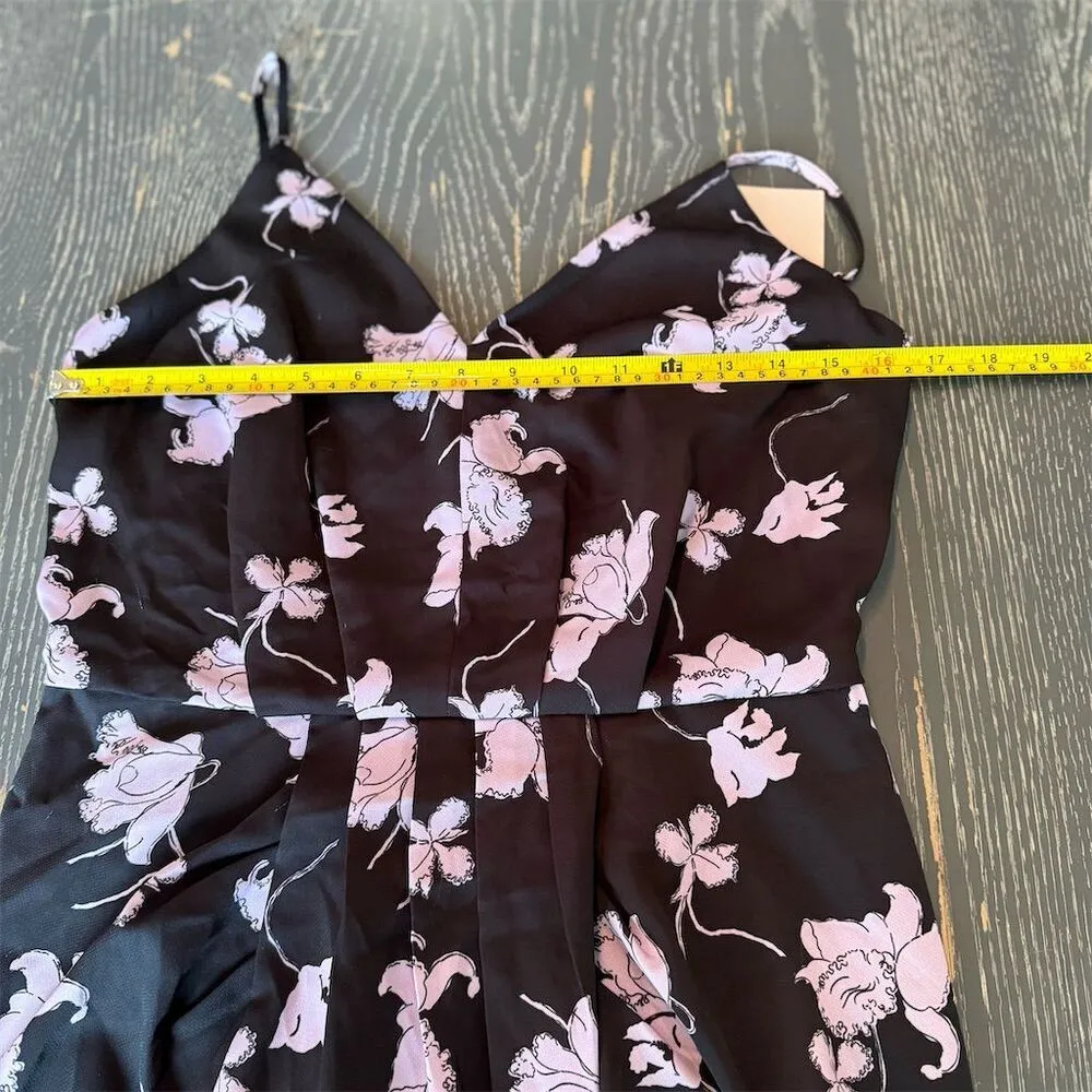 Chelsea28 Women's Floral Faux Wrap Maxi Dress Black Violet Size S - Image 6