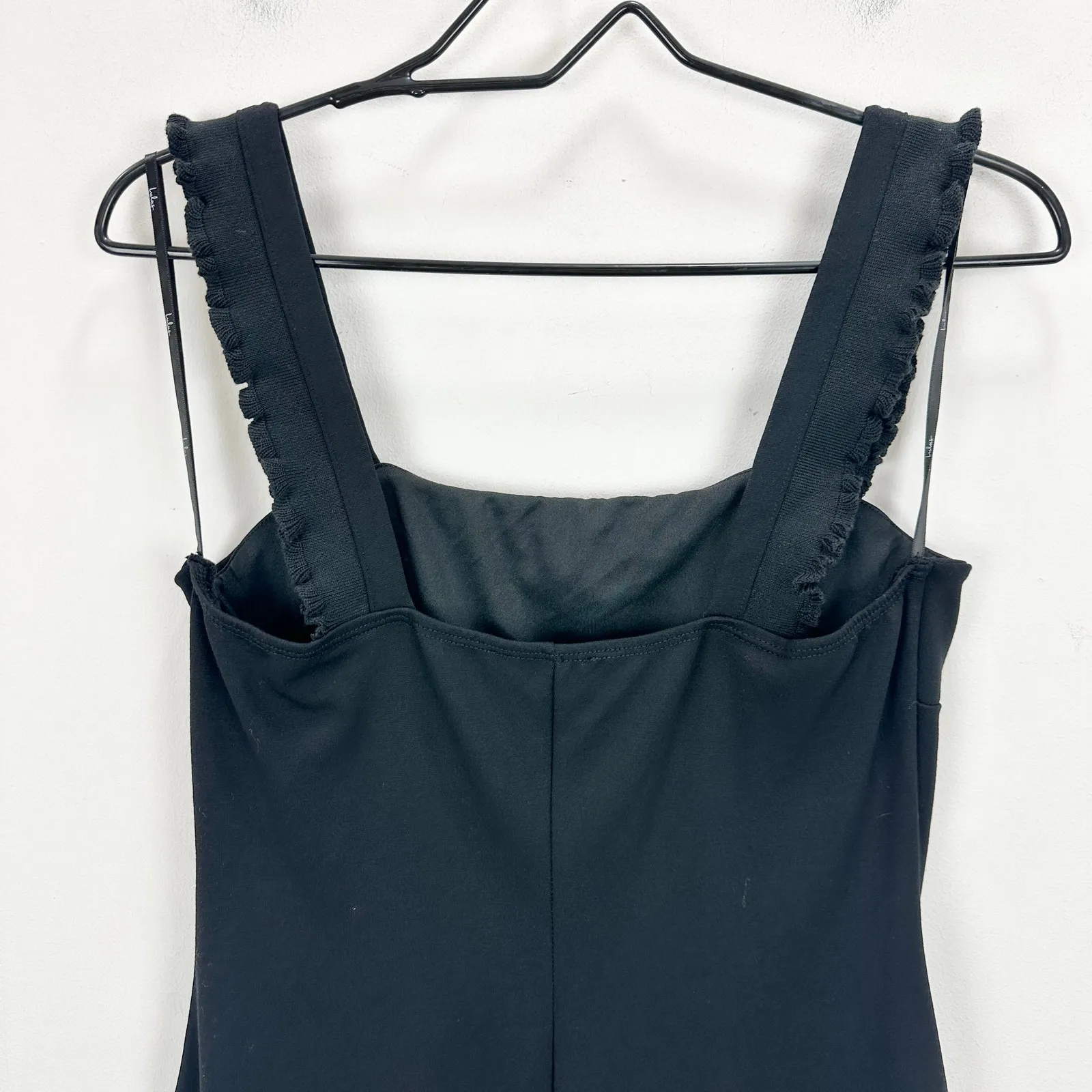 Lulus Persuasion Black Ruffled Bodycon Midi Dress Stretch Party Cocktail Large. - Image 11