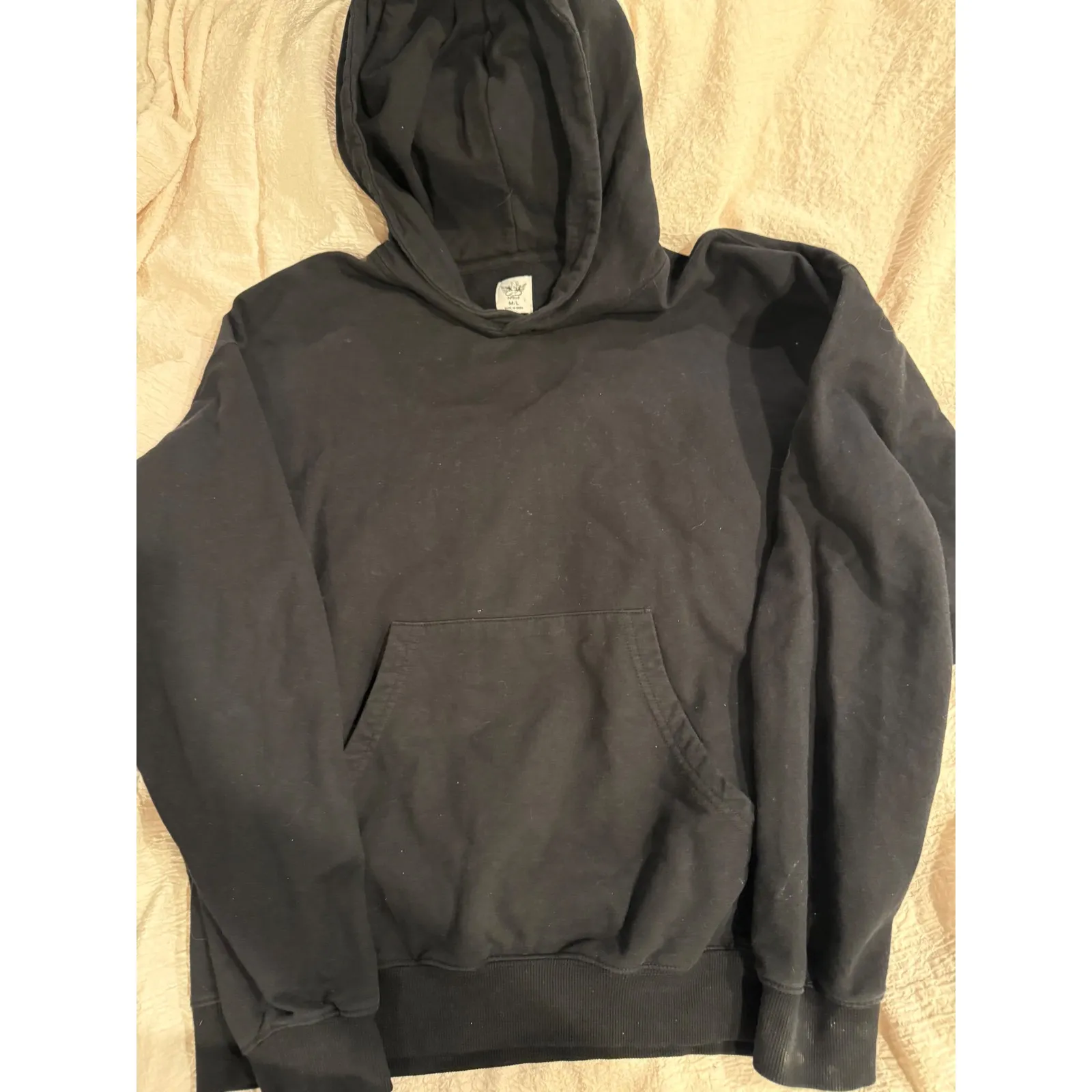 Boys Lie Black Hoodie Cherub Flames Graphic Print Size ML - Image 2