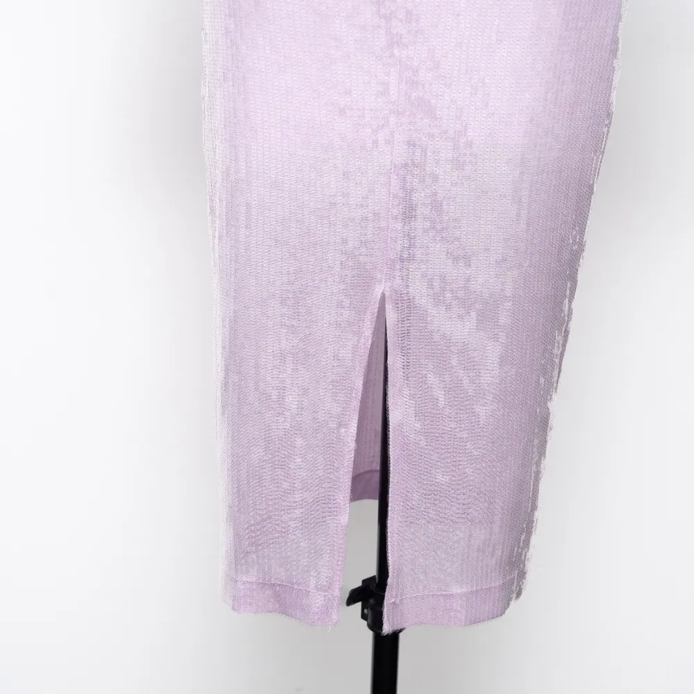 Avec Les Filles - Purple Sequined Bodycon Midi Dress - Image 6