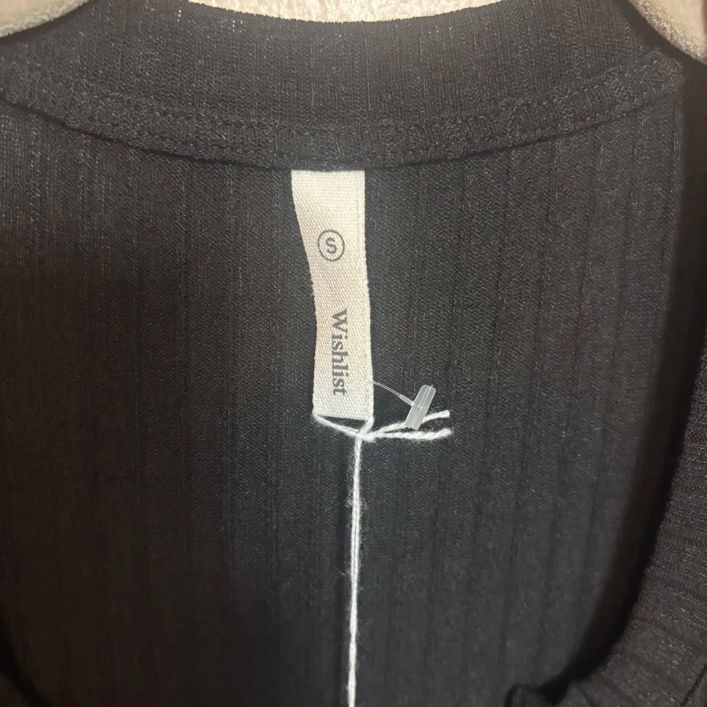 NWT Wishlist Women’s Dress Ribbed Longline Duster Cardigan Maxi Black Set Small - Image 7