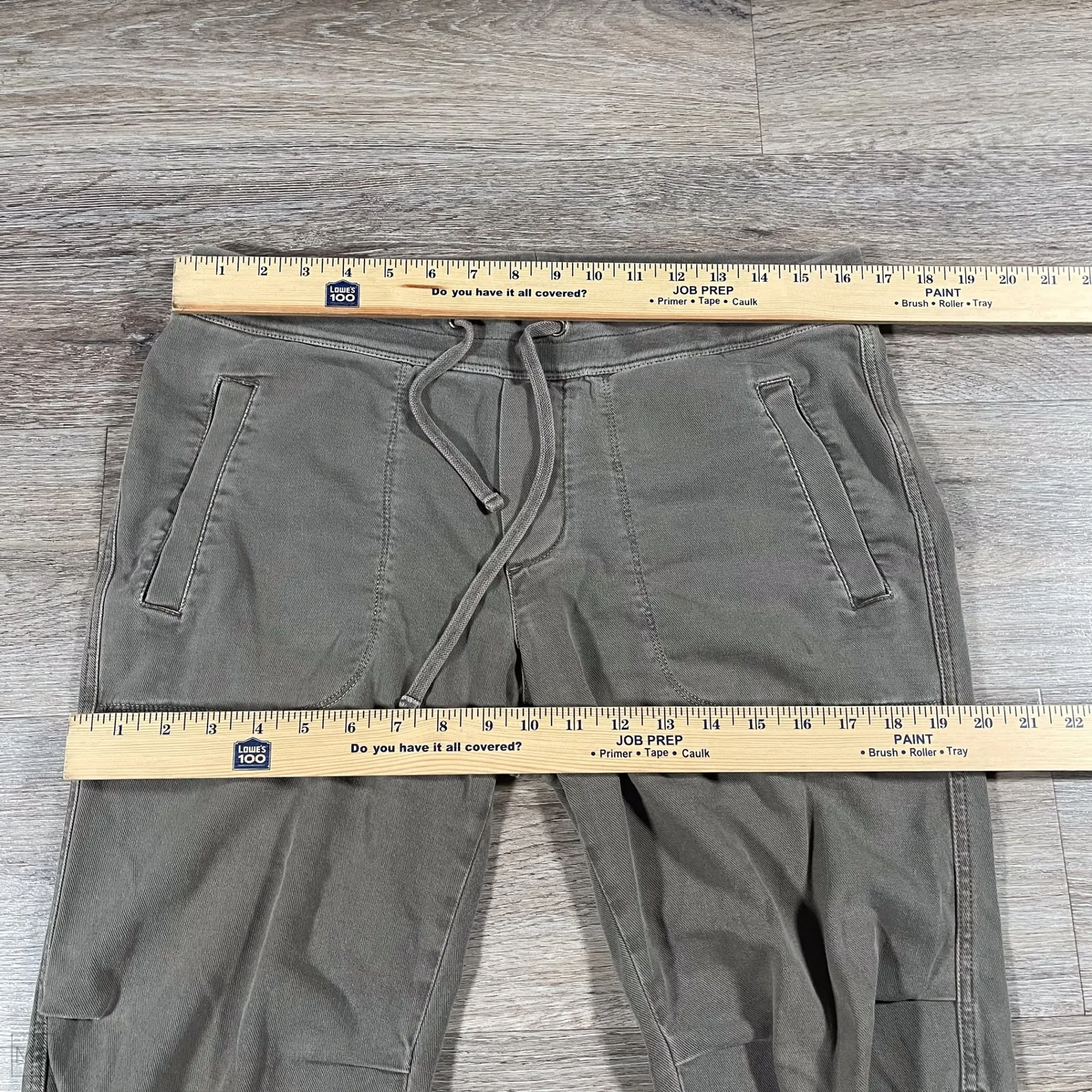 Standard James Perse Women's Jogger Pants Pull On Drawstring Casual 2 Green Gray - Image 6