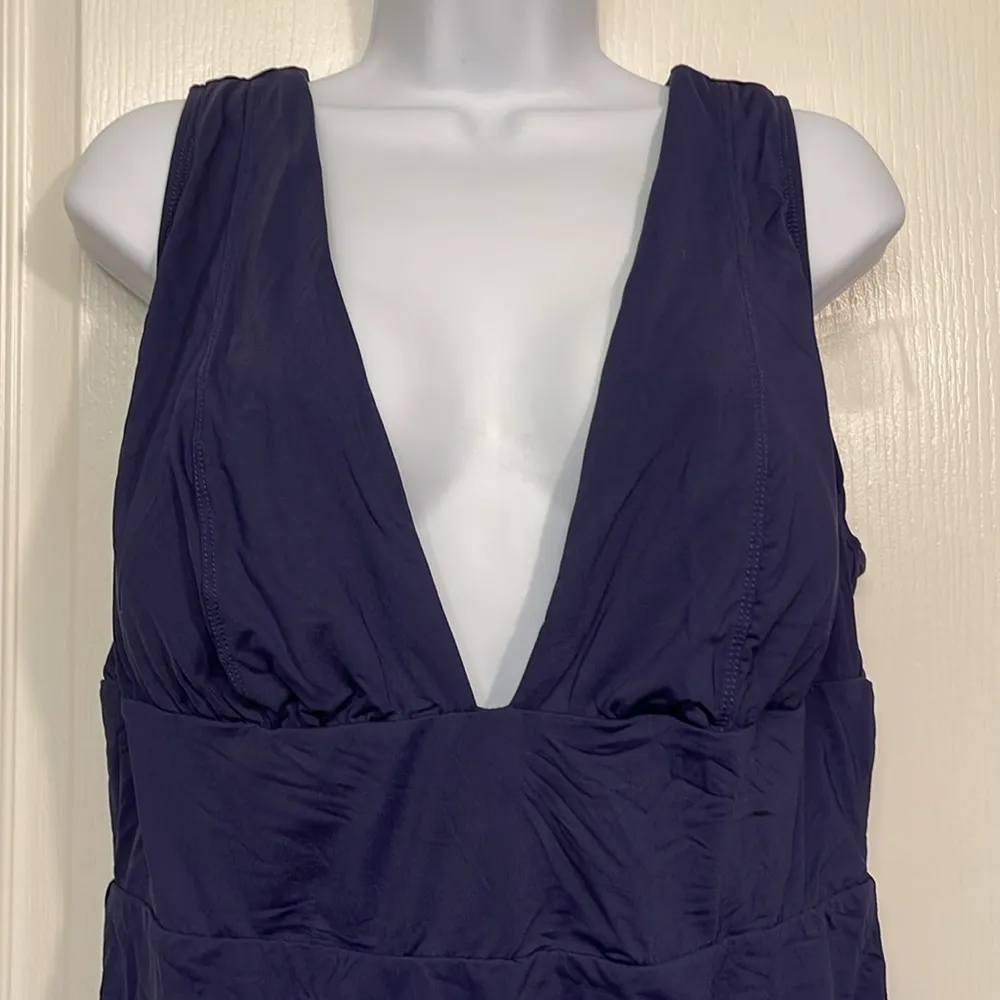 Plus Size Andie Mykonos Plunge Classic One Piece Navy Blue Size XXXL EUC #6725 - Image 2