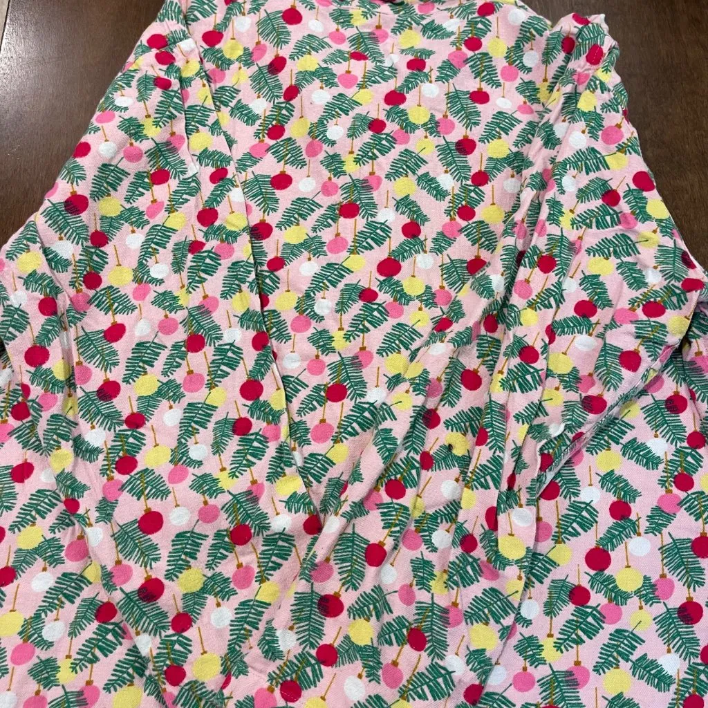 J.Crew Flannel Long Sleeve Pajama Set Women's Size XL Christmas Ornaments Cotton - Image 10