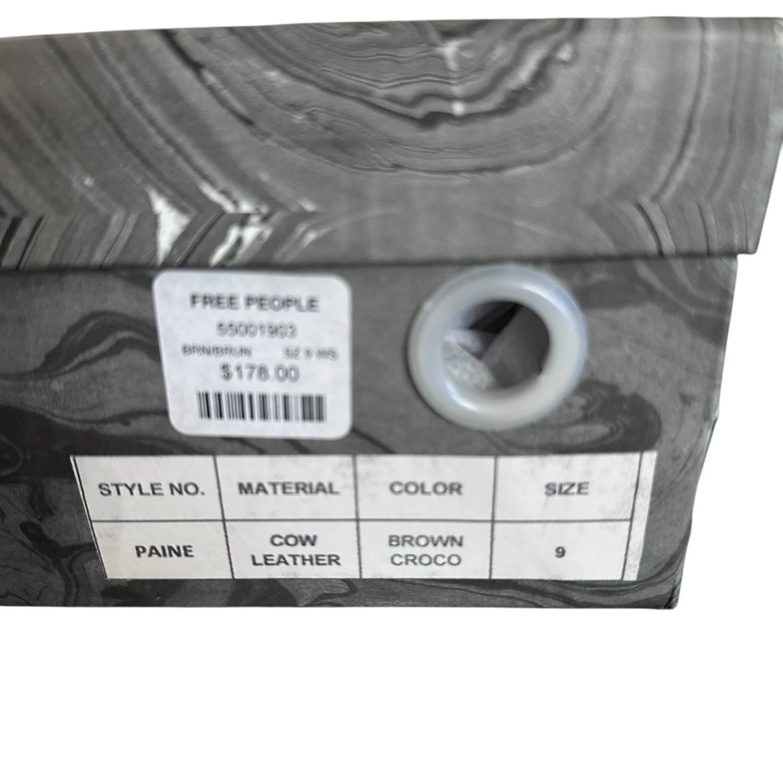 Jeffery Campbell Paine Crocodile Embossed Kitten Hill Ankle Boots Size 9‎ Brown - Image 8