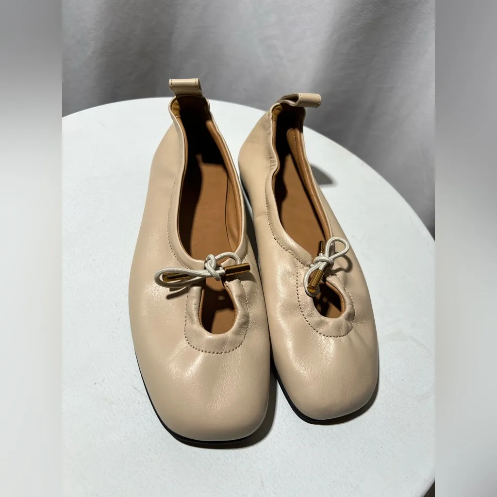 ALOHAS Rosalind Cream Leather Ballet Flats | 37 - Image 3