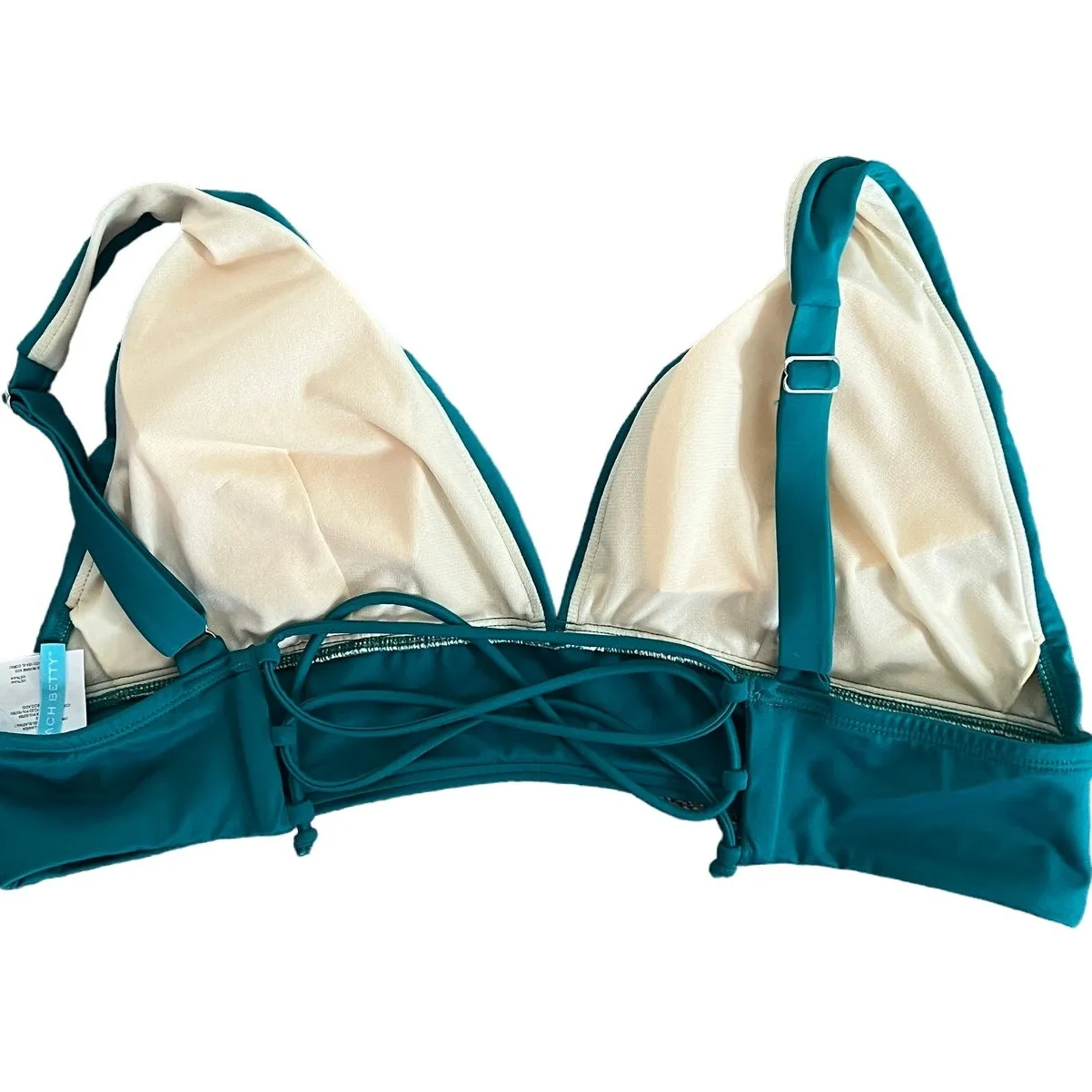 Beach Betty Women's Teal Plunge Lace - Image 5