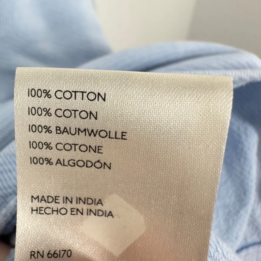 Pilcro Light Blue Cotton Blend Long Sleeve Ruffle Cuff Sweatshirt Top Women's M - Image 10