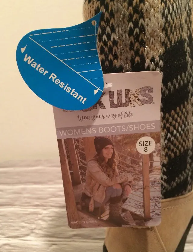 Muk Luks Beige/Plaid, Size 8 Tan - Image 4