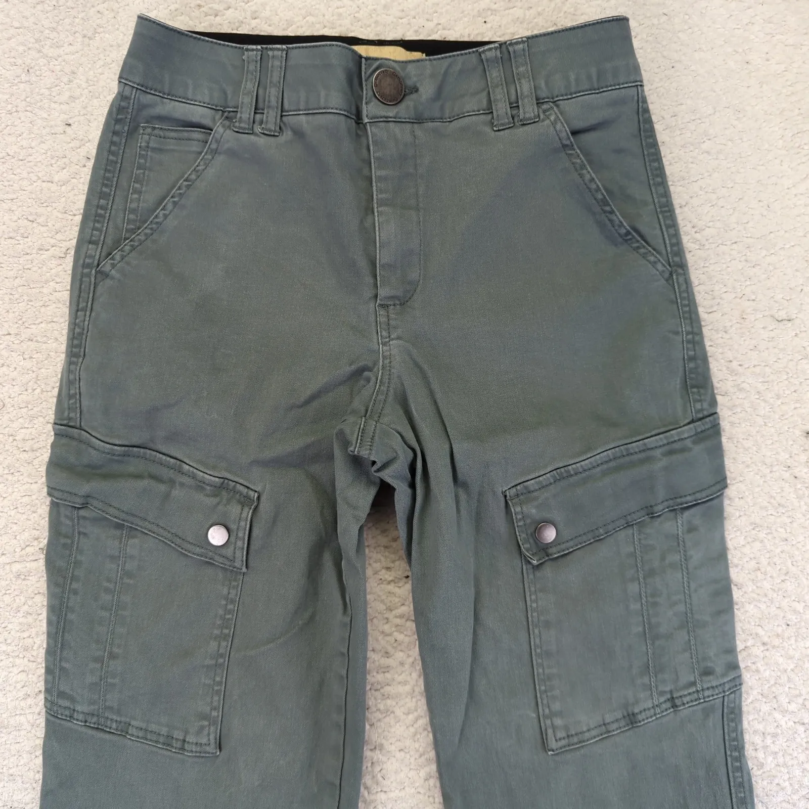 Democracy Cargo Pants Women Size 4 Olive Green "Ab" Technology Cotton Blend - Image 3