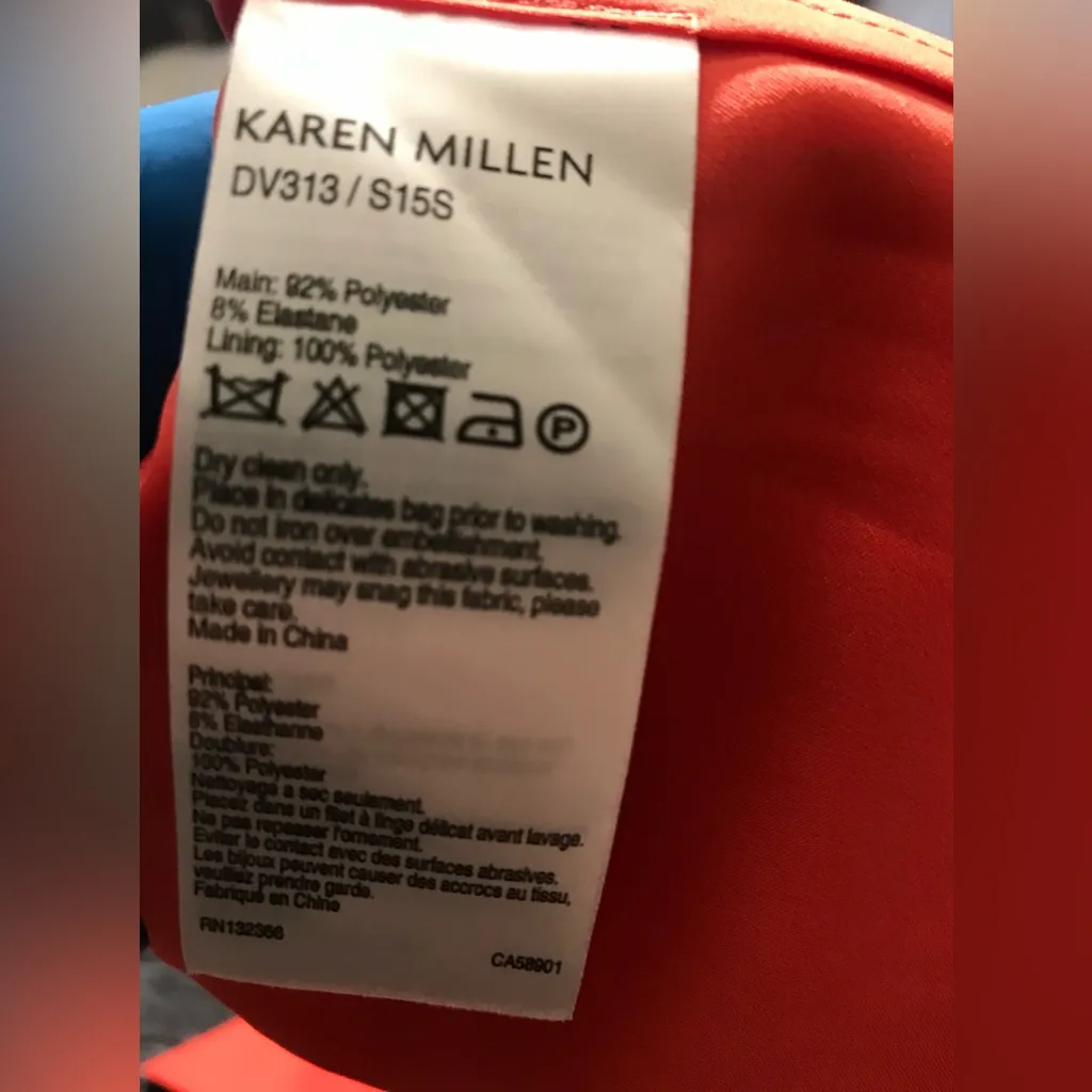 Karen Millen Vibrant Red cutout sheath Dress size 10 - Image 5