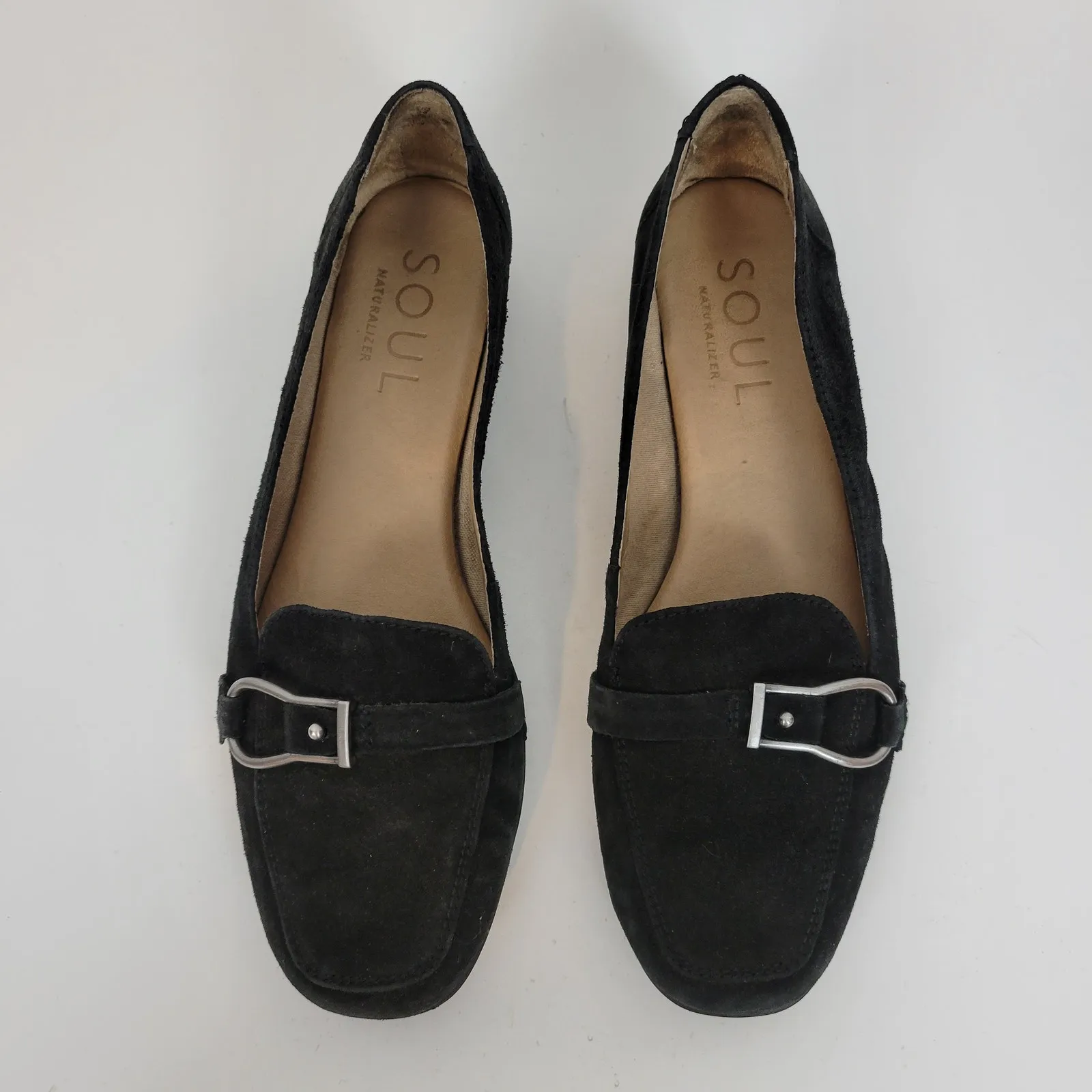 SOUL Naturalizer Lindsay‎ Womens Shoes Size 9 Black Suede Leather Slip On Flats - Image 10