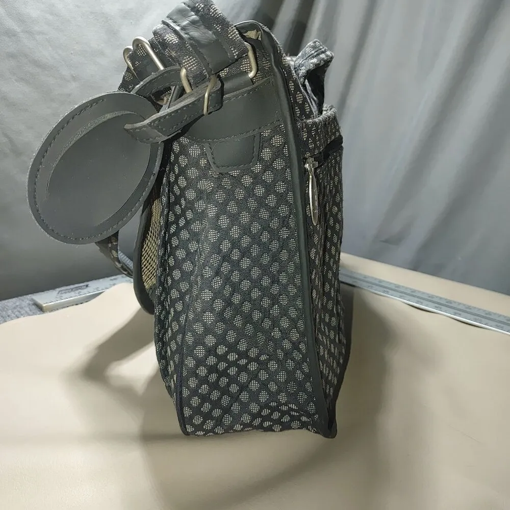 Protocol Black Grey Pattern Messenger Bag Adjustable Strap Multiple Compartments - Image 8