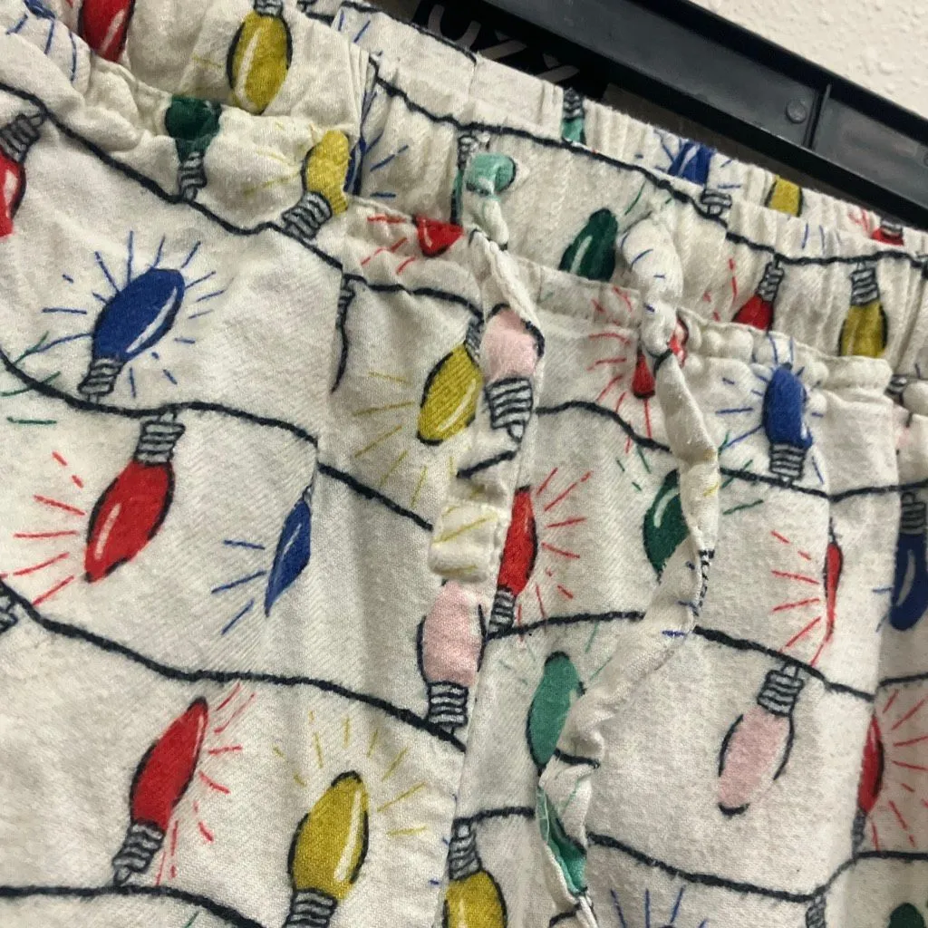 Hanna Andersson women’s XS flannel 100% cotton Christmas light PJ pants #751 - Image 3