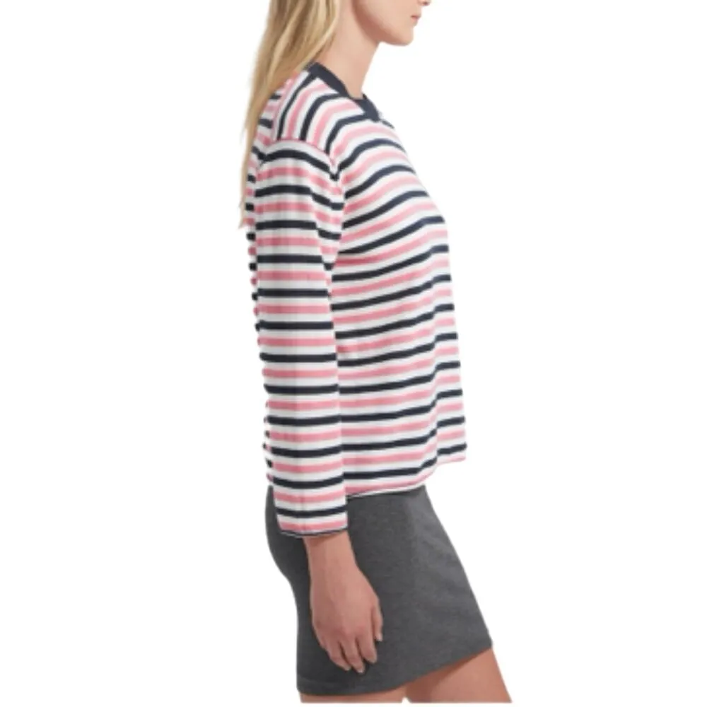 ATM Anthony Thomas Melillo Sweater Striped Long Sleeves Cotton Navy Pink XS NWOT White - Image 2